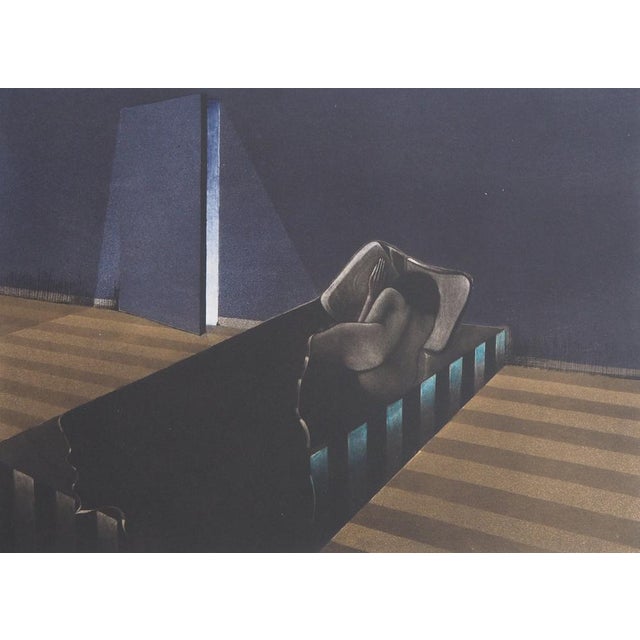 Michel Mathonnat, The Yellow Room, Original Engraving in Pencil For Sale - Image 6 of 7