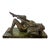 1910s Louis Chalon Bronze Nude Woman Sculpture Putting on Stockings on Marble Base For Sale