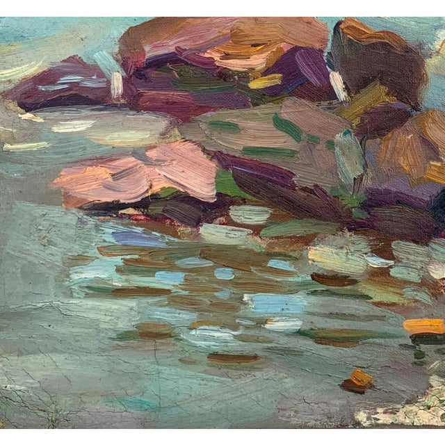 1960s Original Seascape Oil Painting, Ukrainian Artist, 1960s 31-35 For Sale - Image 5 of 6