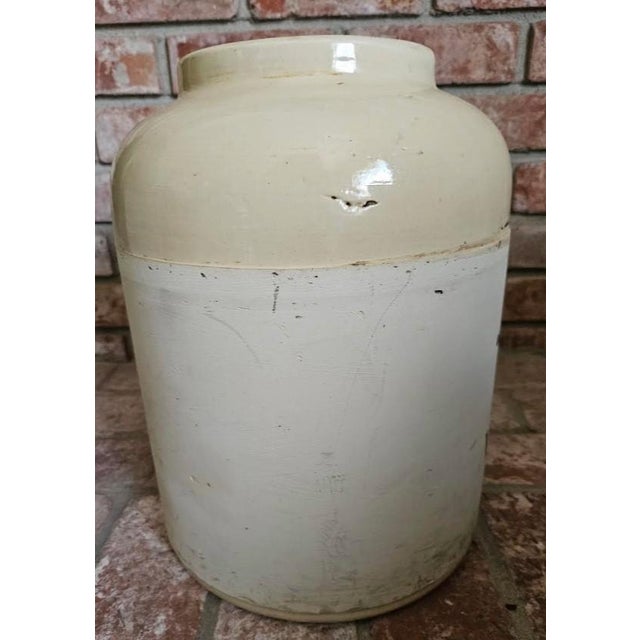 English Antique 1900s Corona Stoneware Edinburgh Whiskey Crock Jug 14 Inches For Sale - Image 3 of 13