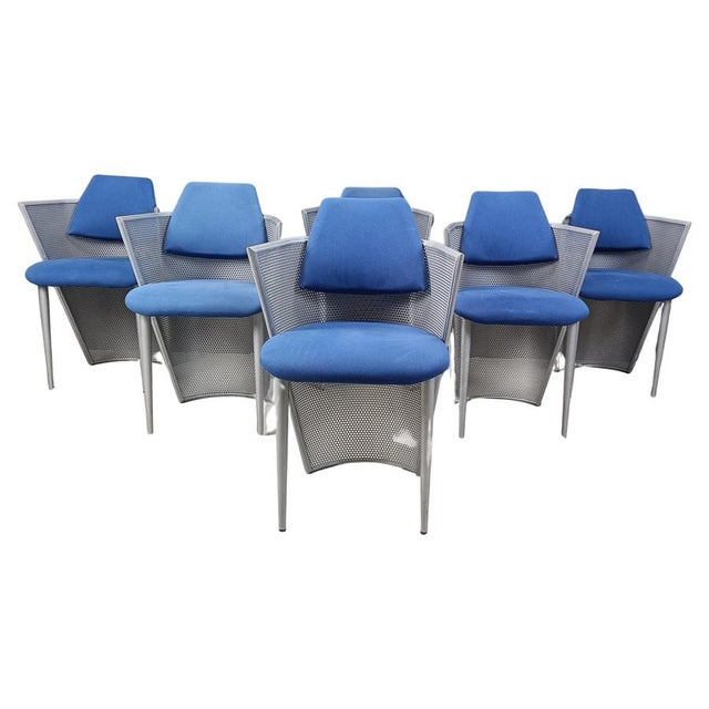 Postmodern Metal Dining Chairs, 1980s, Set of 6 For Sale - Image 15 of 15