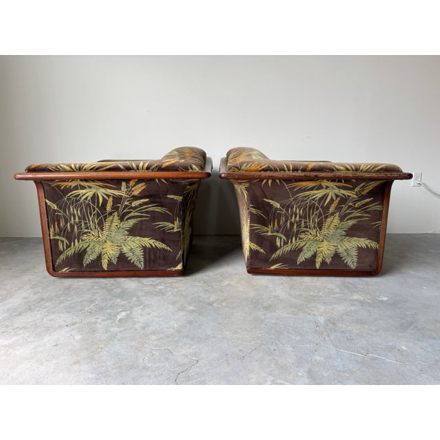 Green Pair of Mid-Century Scandinavian Tropical Lounge Chairs by Skandia International/Sold For Sale - Image 8 of 17