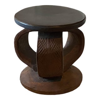 Makonde Tanzania Three Legged Solid Stool/Table For Sale
