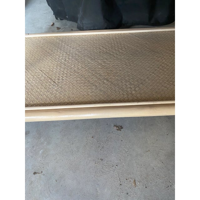 Wood Vintage Coastal Style Rattan Etagere For Sale - Image 7 of 11