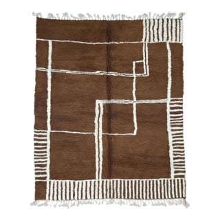 Contemporary Moroccan Wool Rug - 10.2 X 8.2 Ft For Sale