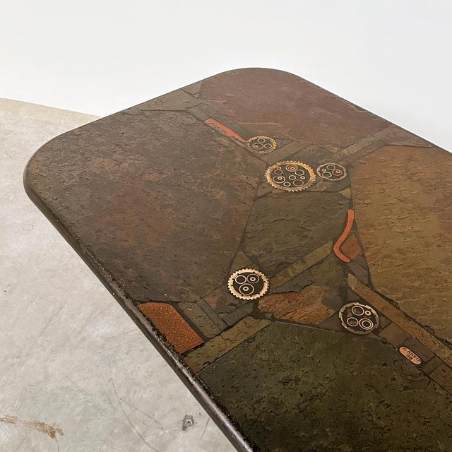Brutalist Brutalist Mixed-Media Coffee Table by E. Kneip, 1993 For Sale - Image 3 of 14