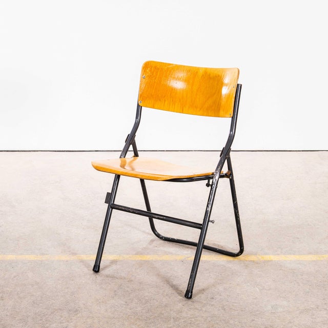 German University Folding Dining Chairs, 1960s, Set of 4 For Sale - Image 3 of 14