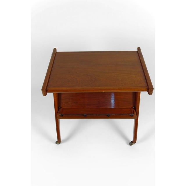 Mi-Ccentury Modern Teak Trolley, Italy, 1950s For Sale - Image 12 of 15