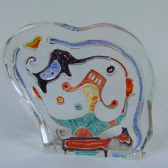 Matt Lamb "Spirit of Dreams" Art Glass Sculpture Signed New in Box For Sale - Image 13 of 14