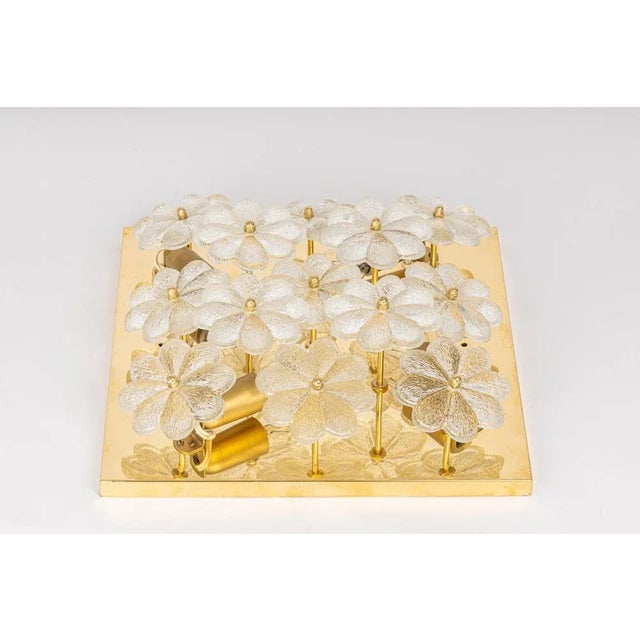 1970s Petite Glass Flower Wall Light from E. Palme, Germany For Sale - Image 5 of 15