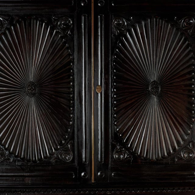 Wood Antique Anglo Indian Cabinet For Sale - Image 7 of 13