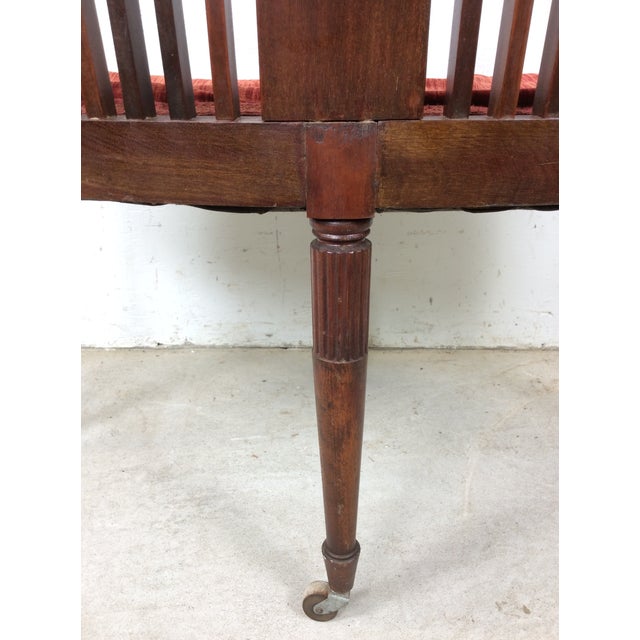 Antique Edwardian Inlaid Mahogany Settee For Sale - Image 12 of 18