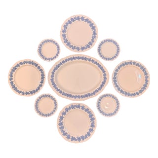Wedgwood Queens Ware China- Instant Plate Wall- Plate Arrangement- Set of 9 For Sale