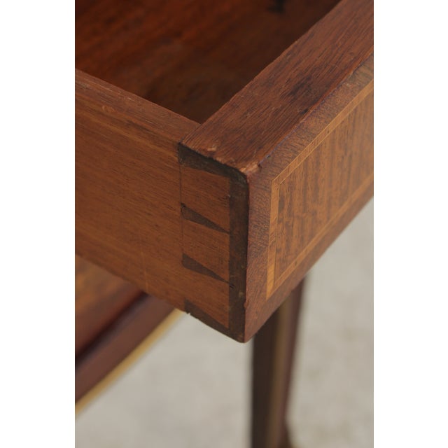 French Louis XV Marble Top Bronze Mounted Nightstand For Sale - Image 9 of 17