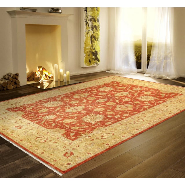 Contemporary Pasargad Home Ferehan Lamb's Wool Area Rug, 11'11" X 15' 3", Rust For Sale - Image 3 of 4