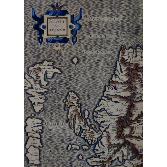 16th Century Northern Scotland: 16th Century Hand-Colored Map by Mercator, 1564 For Sale - Image 5 of 7