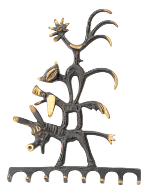 Vintage Austrian Brass Key Hanger by Walter Bosse, 1950