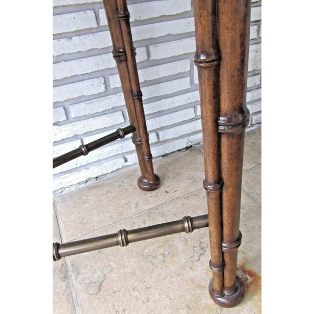Theodore Alexander Mahogany Edwardian Bamboo Console Table Indochine 5300-138 For Sale - Image 9 of 12