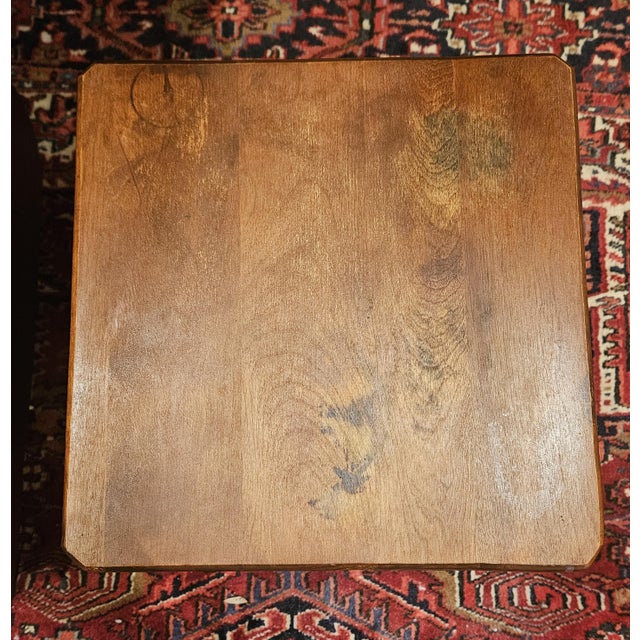 Wood Antique Arts and Crafts Side Table For Sale - Image 7 of 14