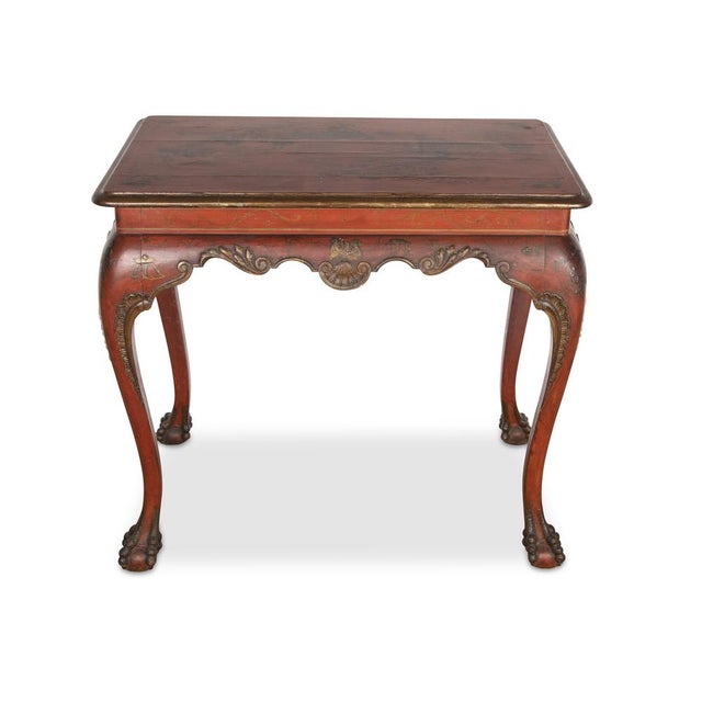Antique Red Lacquered Centre Table, 1830 For Sale - Image 11 of 18