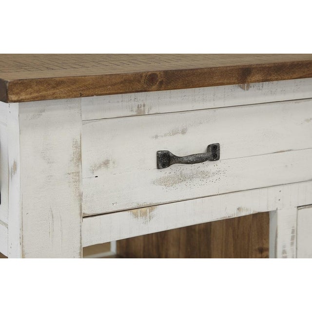 Greenview Kitchen Island - Distressed White - 39" For Sale - Image 4 of 7