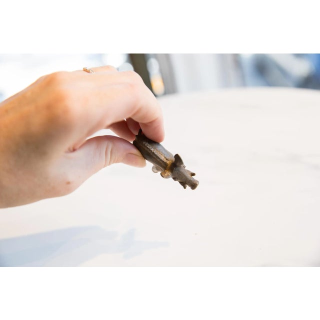 Mid 20th Century Vintage African Bronze Boar For Sale - Image 5 of 7