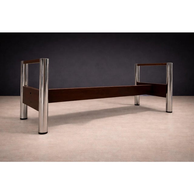 Large Brazilian Modern Dining or Conference Table in Rosewood and Metal, Sergio Rodrigues, 1960s For Sale - Image 12 of 12