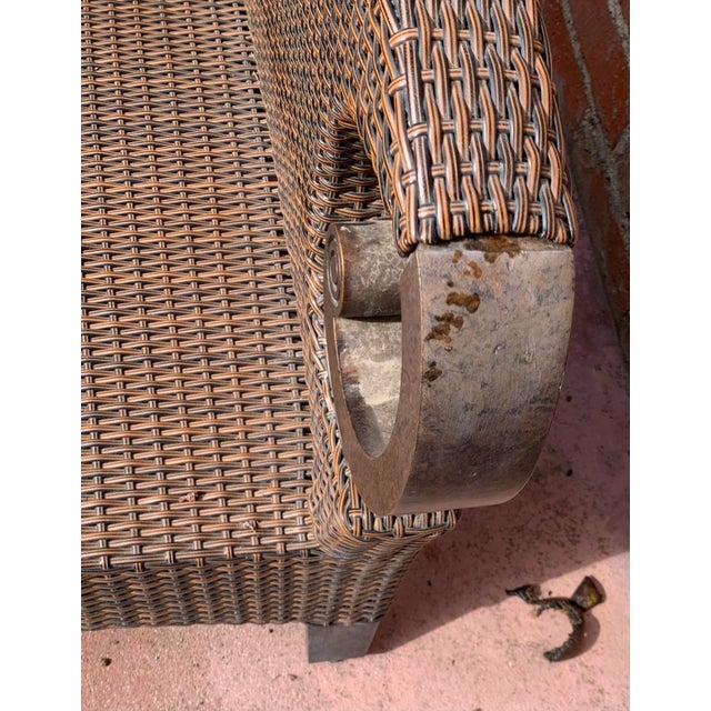 Vintage Outdoor Woven Vinyl Sofa Chairish