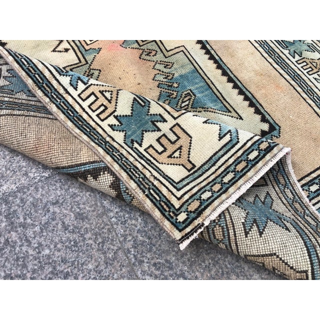 1960s Vintage Anatolian Handmade Tribal Rug- 3′11″ × 5′7″ For Sale - Image 4 of 11