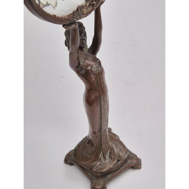 Art Nouveau / Jugend Vanity Mirror in Bronze, Europe, Early 1900s For Sale - Image 4 of 14