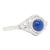 Star Sapphire Cabochon & 14k White Gold Art Deco Style Filigree Ring For Sale