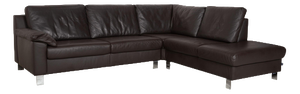 Dark Brown Leather Sofa from Ewald Schillig