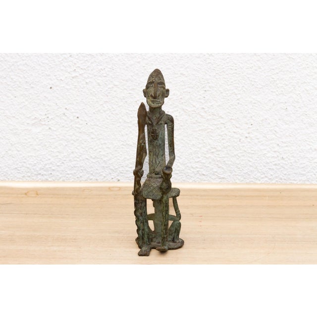 Authentic Antique Dogon Bronze Figure For Sale - Image 4 of 9