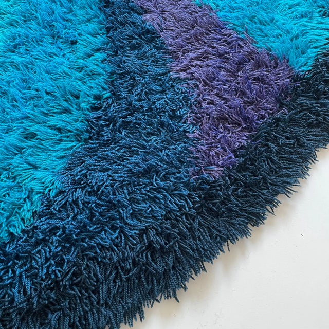 Extra Large Scandinavian High Pile Rya Rug from Ege Taepper, 1970s For Sale - Image 9 of 18