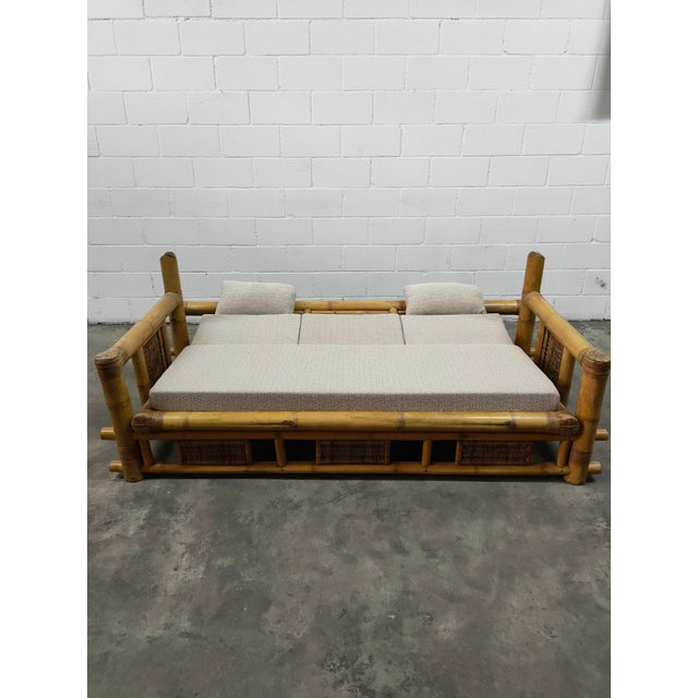 Mid-Century Bamboo Cama Sofa For Sale - Image 5 of 15
