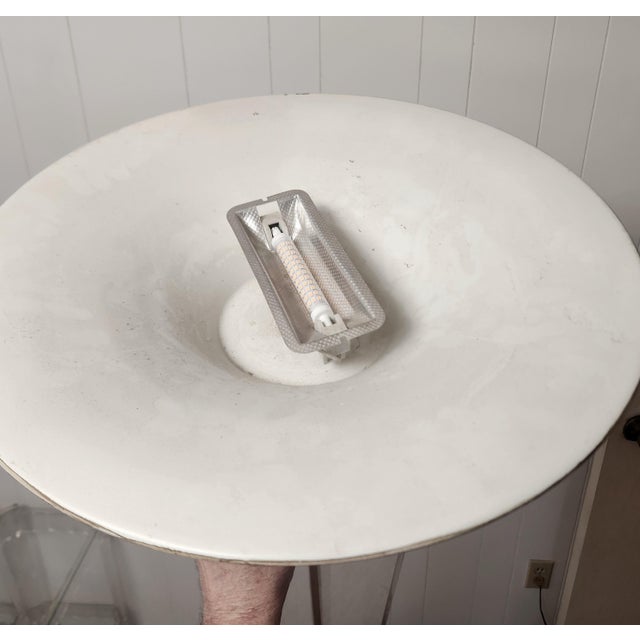 1990s 1990s Van Teal Style Lucite and Brass Torchiere Lamp Postmodern For Sale - Image 5 of 9