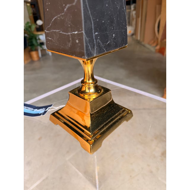 Traditional Eichholtz Black Marble & Gold Home Accent For Sale - Image 3 of 5