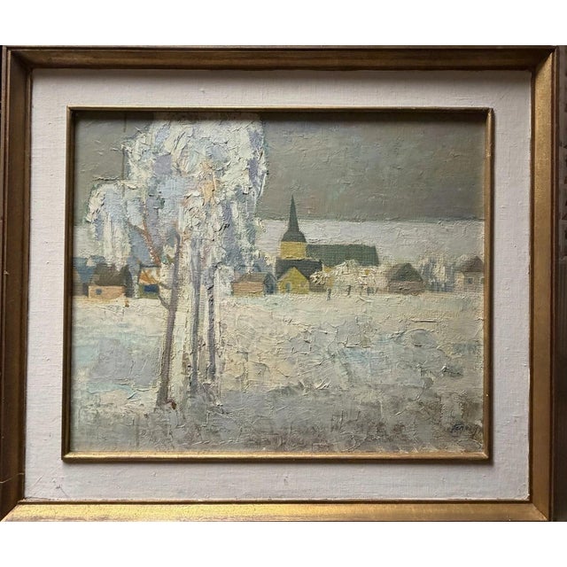 Albert Ference, Boží Dar, Wintertime, Oil Painting on Panel For Sale - Image 13 of 13