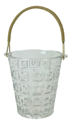 Mid-Century Crystal Ice Bucket from Holmegaard, 1960s