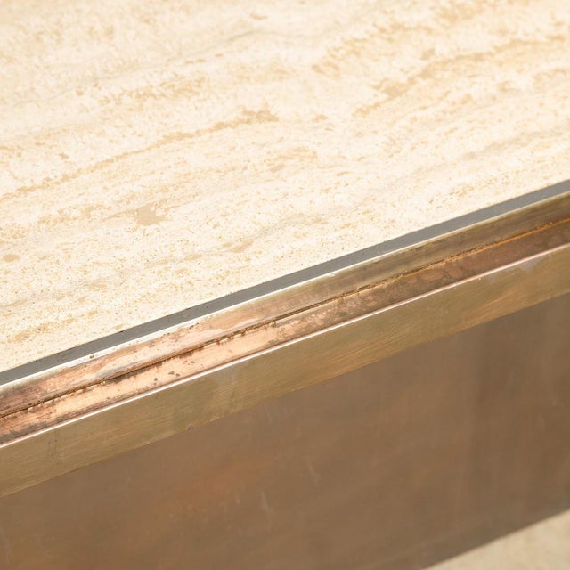 Bronze and Marble Side Tables from Belgo Chrom / Dewulf Selection, 1970s, Set of 2 For Sale - Image 14 of 18