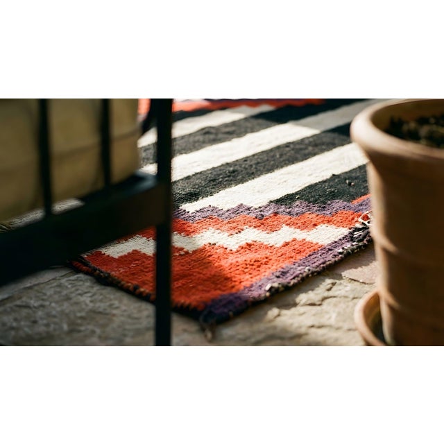 1930s Geometric Flatwoven Antique Native American Third Chiefs Blanket Rug For Sale - Image 11 of 12