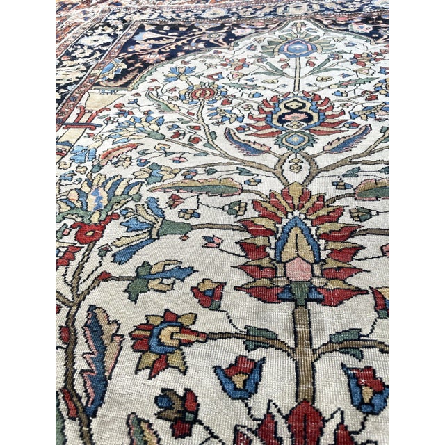 Antique Persian Ferahan Sarouk Blooming Tree of Life Rug, 4.1 x 6.4 For Sale - Image 11 of 13