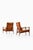 Wood Easy Chairs in Leather and Teak from Ib Kofod-Larsen, 1950s, Set of 2 For Sale - Image 7 of 10