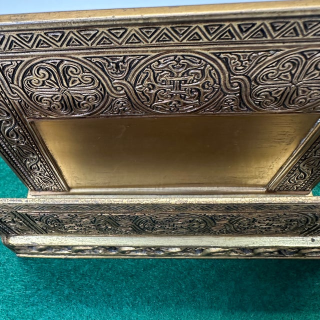 Early 20th Century Tiffany Studios New York 1643 Venetian Bronze Note Pad Holder Desk Blotter For Sale - Image 16 of 16