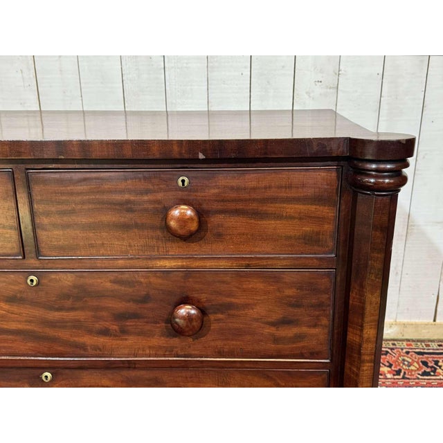 Brown 19th Century Victorian Mahogany Chest of Drawers For Sale - Image 8 of 18