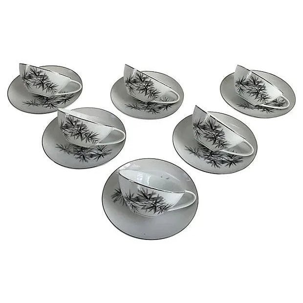 Mid 20th Century Mid-Century Modern Boho Chic Bamboo Motif Porcelain China Set - Set of 42 For Sale - Image 5 of 12