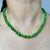 Early 21st Century Style Artisan 131 Ct Vibrant Green Jade Round Beaded Strand Necklace, 17" For Sale - Image 10 of 15