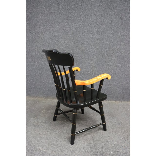 Wood Wake Forest University Commemorative Windsor Armchair, Dated 1984–1985 For Sale - Image 7 of 11