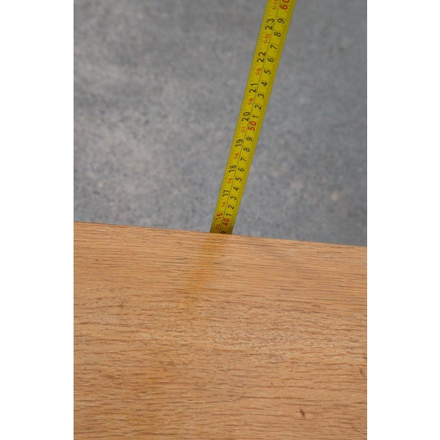 1970s Mid Century Modern Coffee Table Square Bamboo Paul Frankl Rattan Oak Refinished For Sale - Image 9 of 10