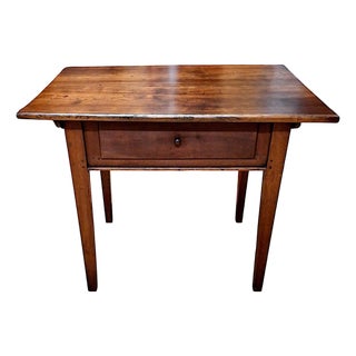 19th-Century American Cherry Folk Art Table For Sale